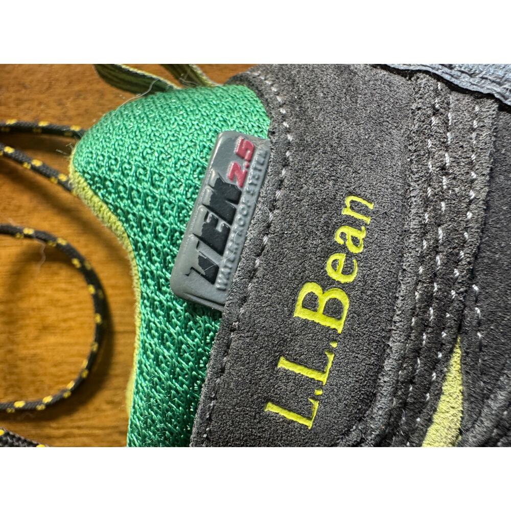 L.L. Bean Kids Hiking Boots Size 3 Green Black TEK 2.5 Waterproof - Picture 5 of 9